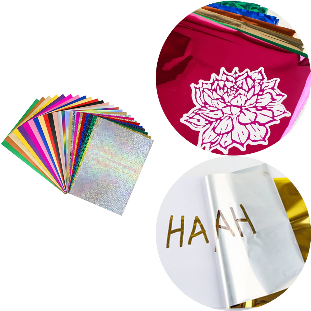 100Sheets/set Toner Reactive Foil by Laser Printer and Laminator for Diy Paper Cards Stickers Decor Foil Paper for Toner foiling