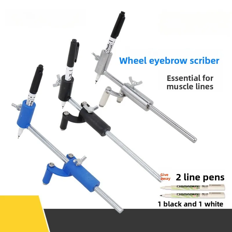 Automobile sheet metal wheel arch marking tool, leaf plate depression tool, parallel reinforcement line, paint drawing pen