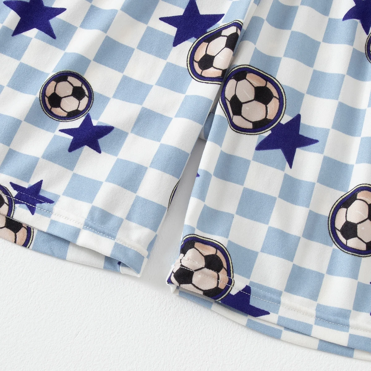 3-teiliges Frühling/Sommer-Kinderset, kurzärmelige Pyjamas, Shorts, feuchtigkeitsabsorbierende und bequeme Freizeithosen, modisch für zu Hause – Detail 9