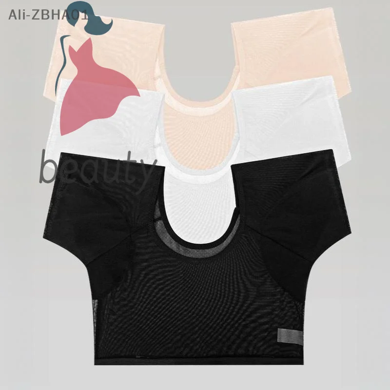 Washable Underarm Sweat Absorbing Pads T-Shirt Shape Ultra Thin Breathable Odor Control for Long Travel