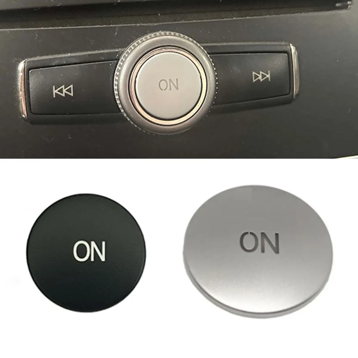 Car Radio Volume ON Button Cover  Sticker Trim For Mercedes Benz A B C E ML GLK CL SL CLA CLS SLK class W204 X204 W212