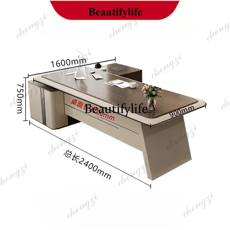 

YL Table Pliante Furniture Modern 180 200 220 240Cm Boss Tables Computer Desk Motion Desk Room Desks Office Table Gaming Desks