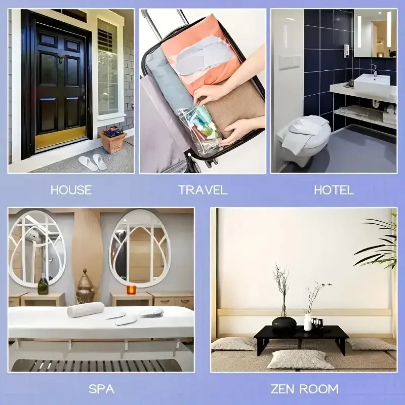 20/50 قطعة من شباشب الفنادق والمنتجعات الصحية الفاخرة - شباشب سفر غير قابلة للانزلاق ومريحة للاستعمال مرة واحدة، معبأة بشكل فردي، شباشب من القماش الأبيض للرجال والنساء، مثالية للمنزل والسفر والاسترخاء، ملابس غير رسمية |   شباشب للجنسين |   نسيج ناعم