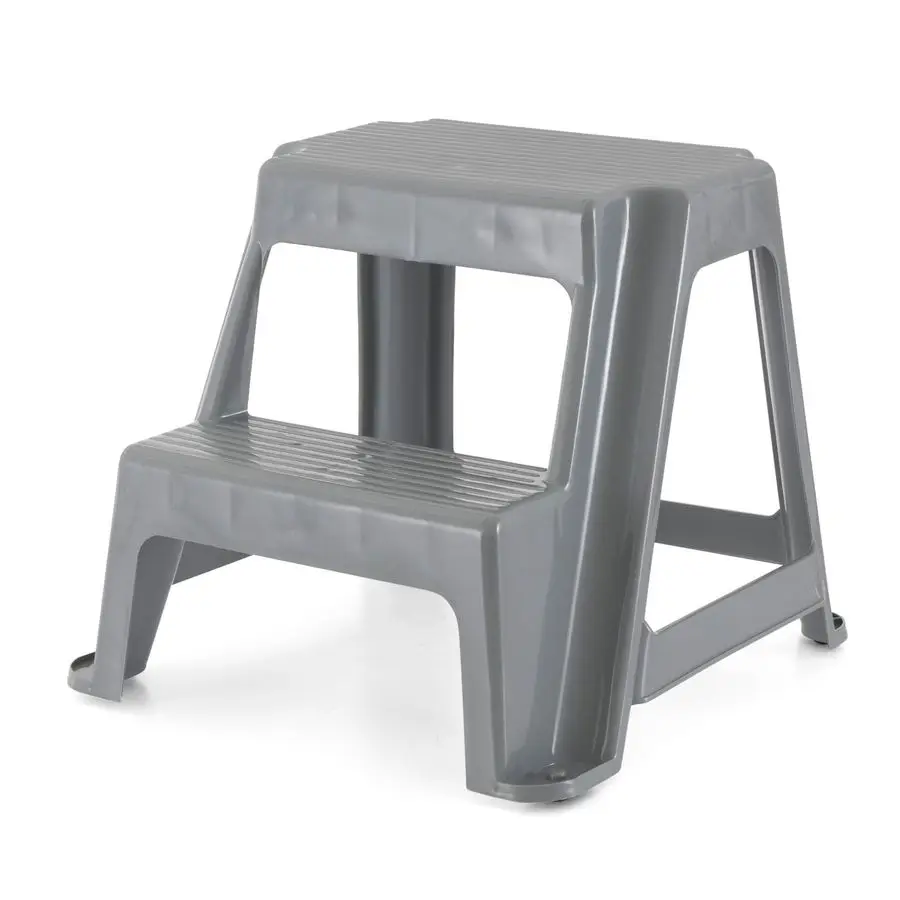 

2Step Stool, Portable Plastic Stepping Stool for Dorm, Home, Classroom, or Office, 18 L x 18.75 W x 16 H 300 Pound Capacity, Gr