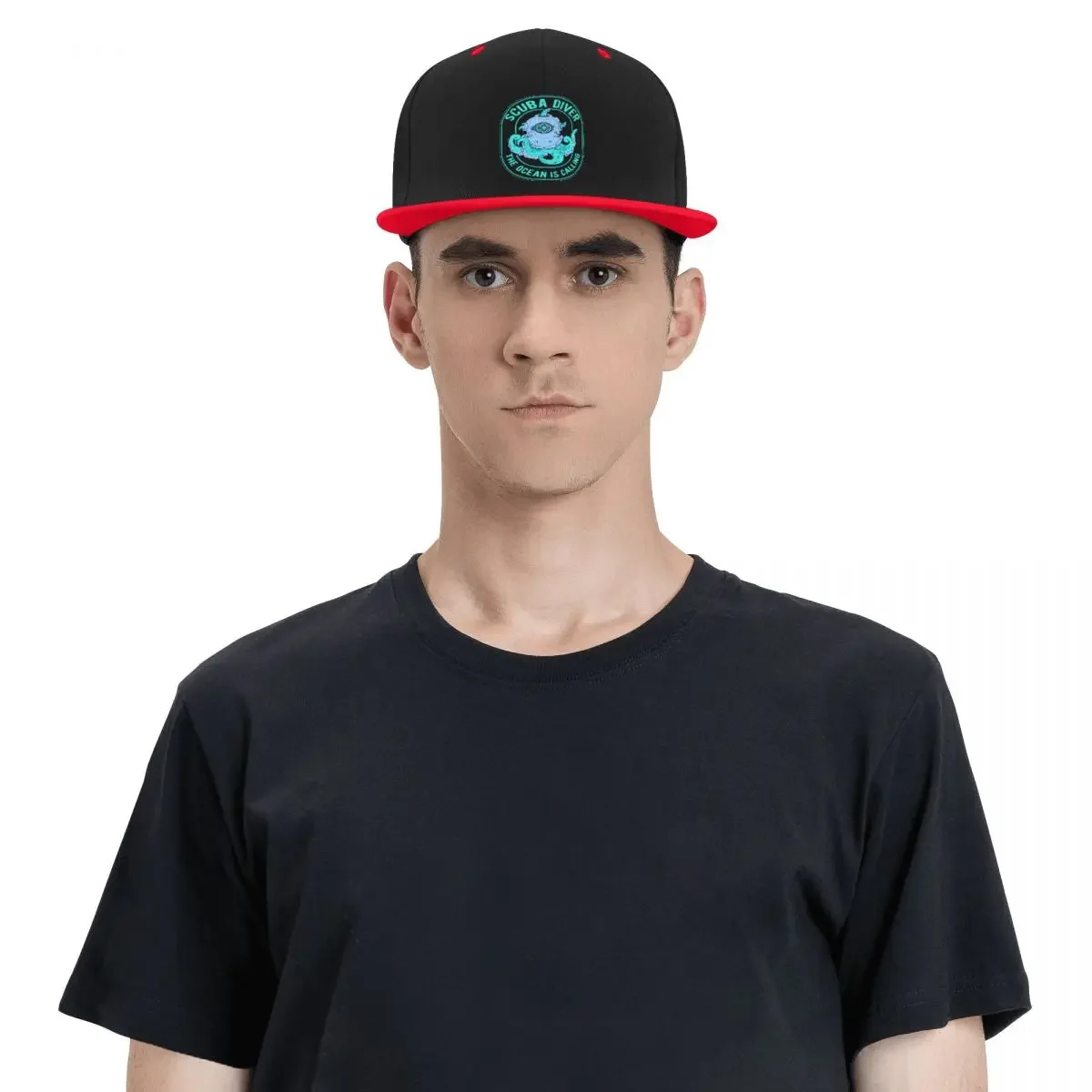 Boné de beisebol clássico Scuba Diver Hip Hop, chapéu adulto Snapback personalizado, o oceano está chamando, Polvo mergulho pai chapéu, primavera