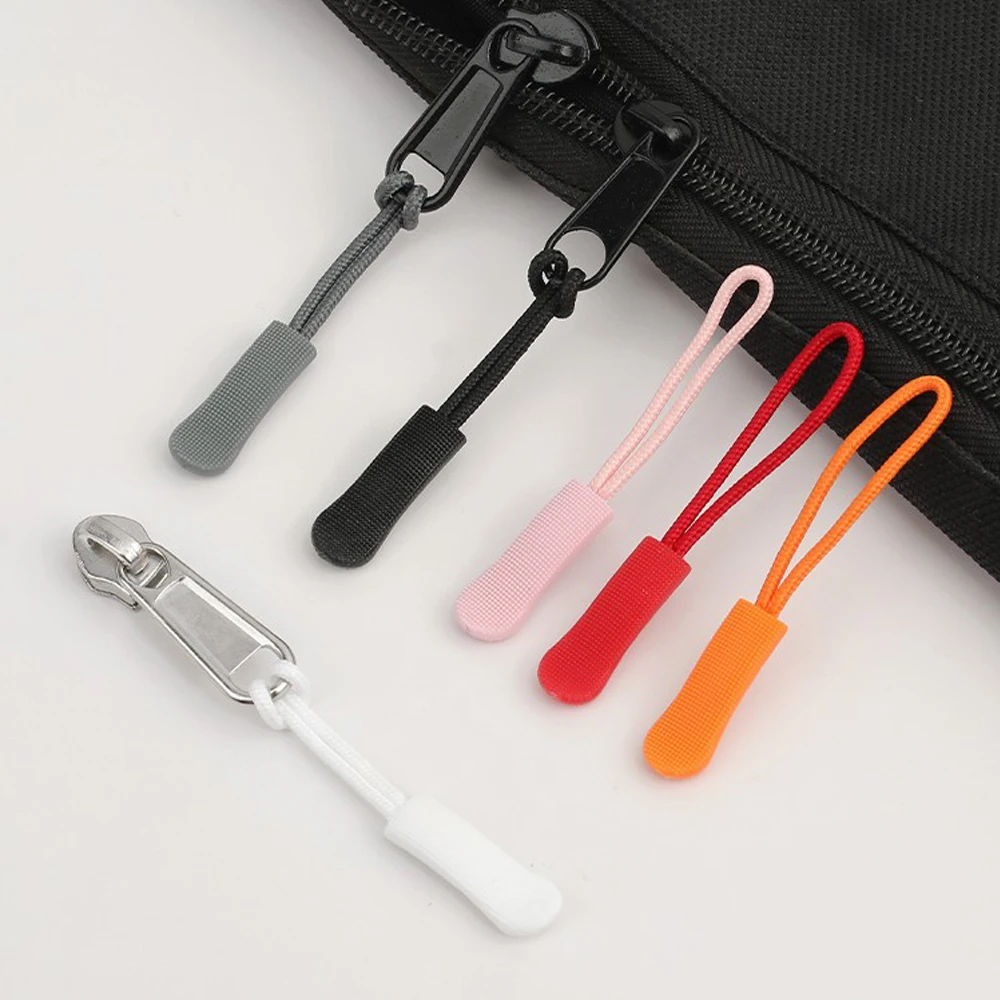 5/10/20Pcs Zipper Tail Rope Detachable Zipper Puller Accessories Replacement Clip Broken Buckle Fixer Zip Cord Tab Travel Bags