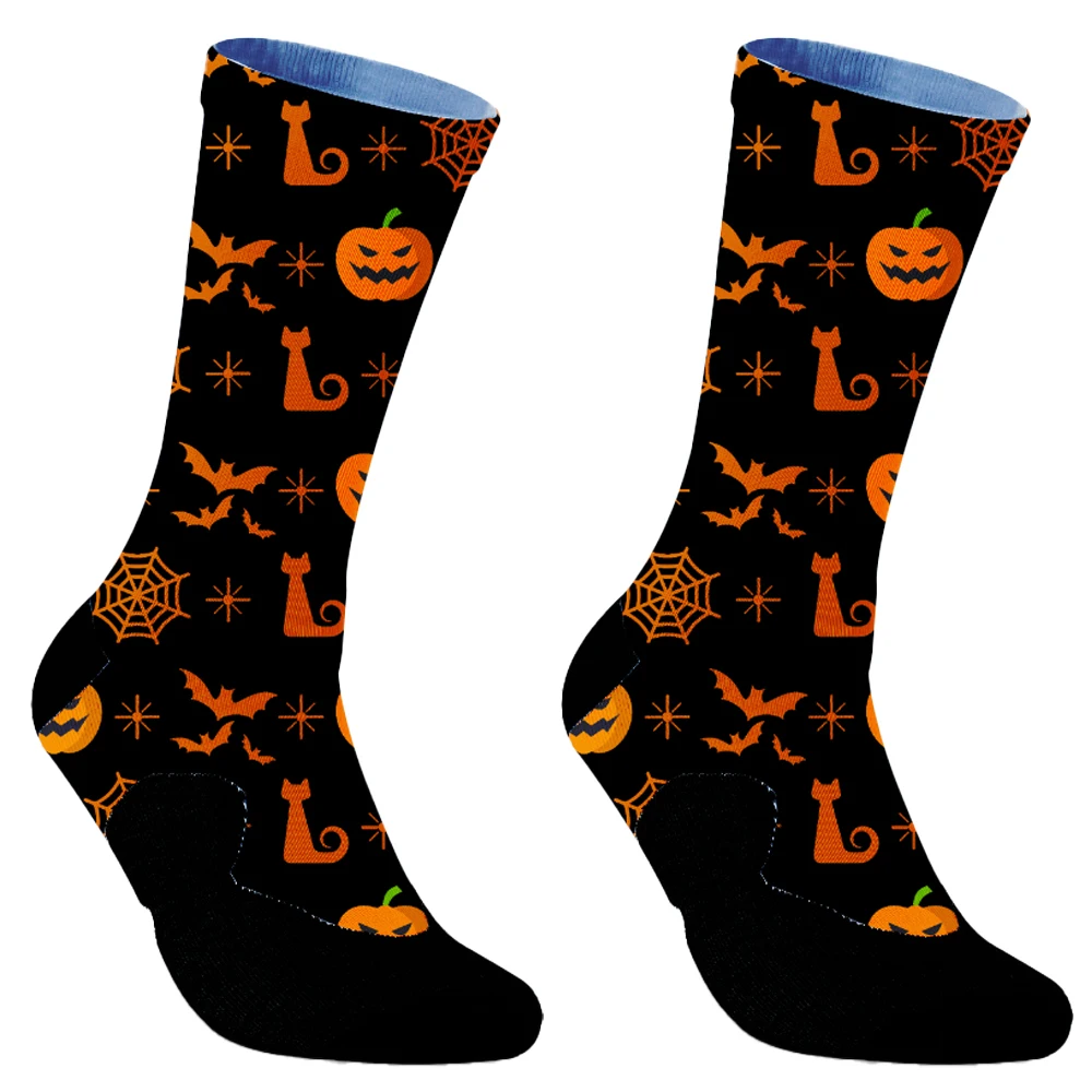 2024 neue Halloween Rad socken Männer Frauen Fahrrads ocken Basketball Socken Renn socken Street Fashion Rollschuh Hip-Hop Socken