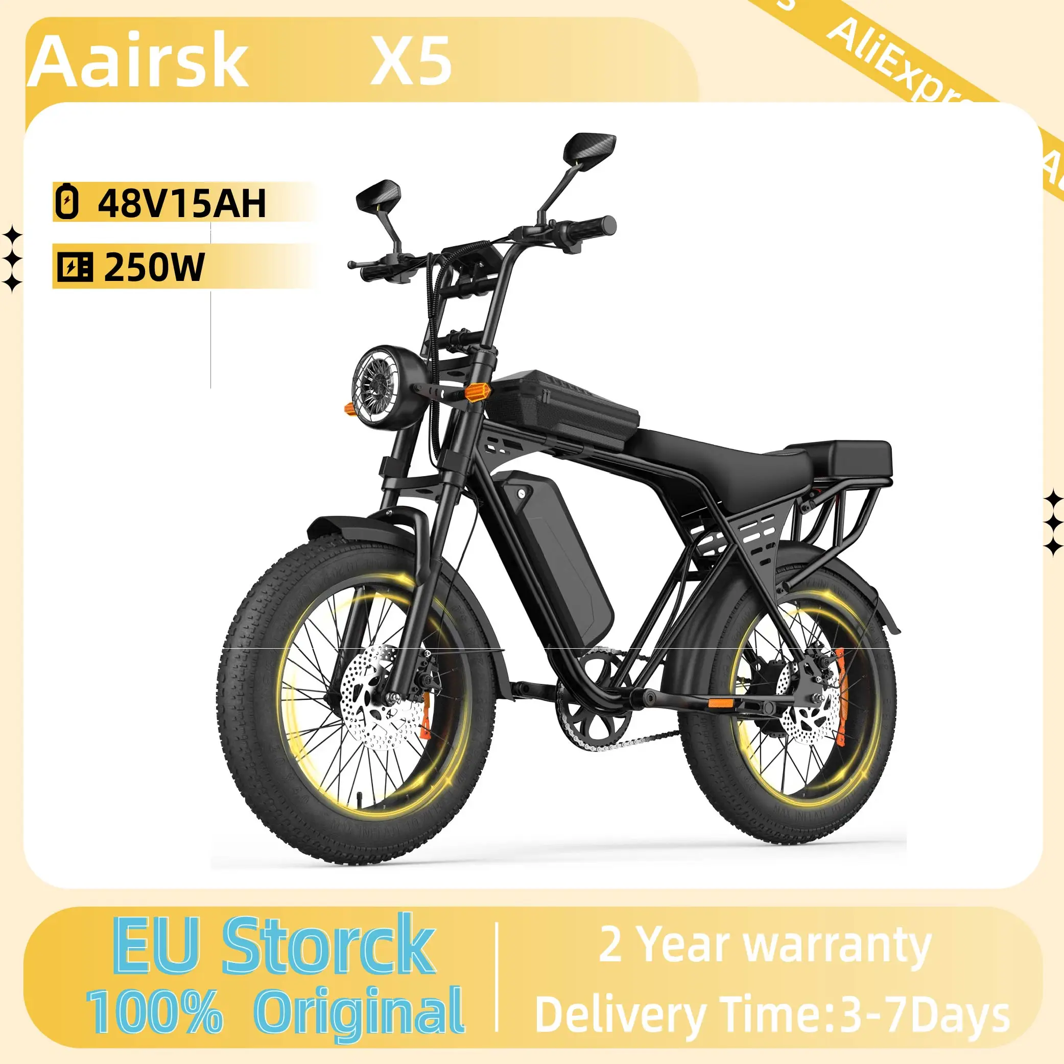 Aairsk X5 Erwachsenen-E-Bike 250W Motor E-Bike 48V15Ah Akku Elektrofahrrad …