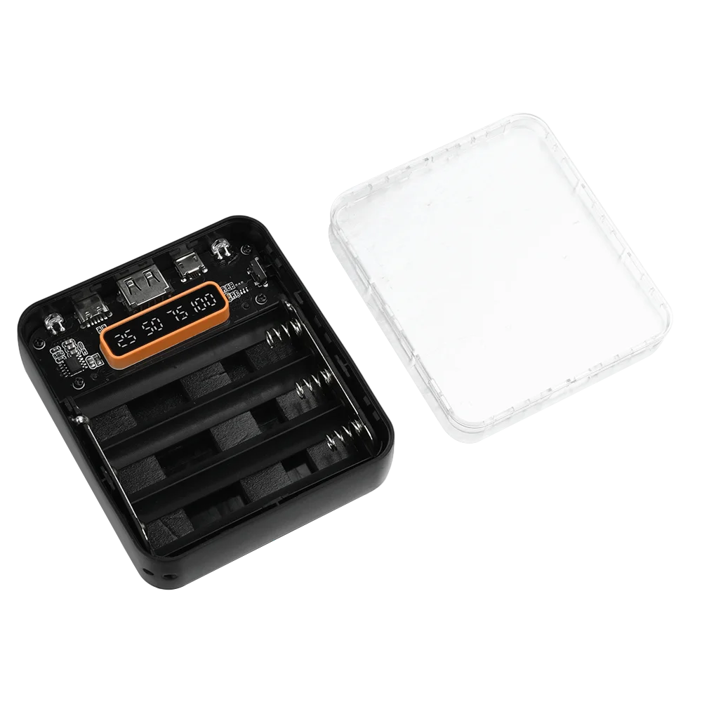 بنك الطاقة المحمول لتقوم بها بنفسك عدة 3 قطعة 18650 صندوق بطارية مع واجهات 4-سلك LED شاشة ديجيتال بطارية محمولة تهمة حقيبة للتخزين