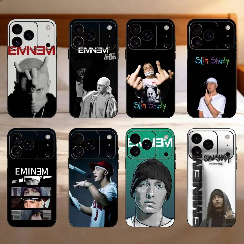 

Hip Hop Rapper Eminem Phone Case Silicone black Soft For IPhone 17,16,15,14,13,12,11,SE,Plus Pro Max