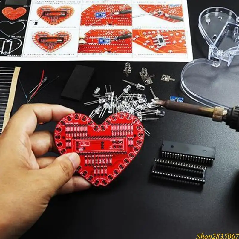 Serce RGBS LED lutownicze zestaw do nauki i tworzenia 831f Zestaw do nauki