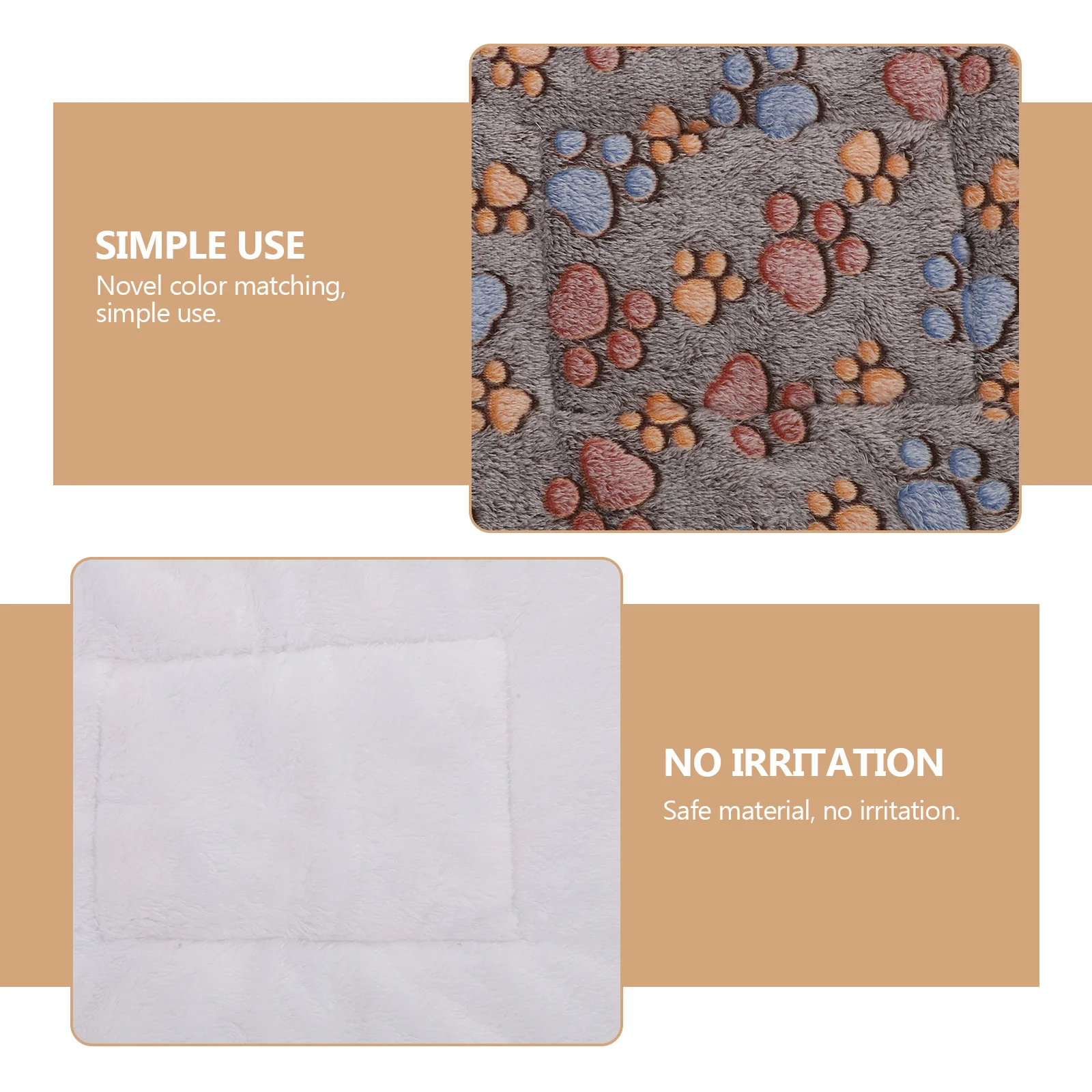 

2Pcs Pet Sleeping Mat Cozy Waterproof Dog Cat Bed Mat for Indoor Outdoor Use Lightweight Portable Pet Throw Rug Nest Cushion