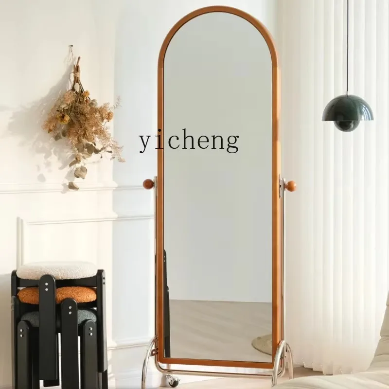 Jz-28  Medieval Gallery Removable Full-length Mirror Bedroom Mirror Full-length Mirror Solid Wood Retro Magazine Rack