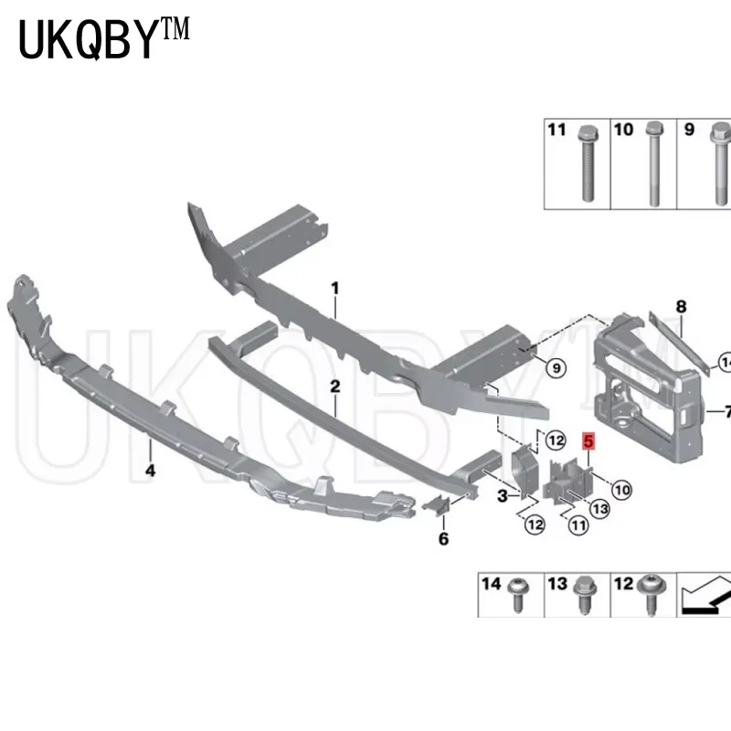 Adaptor connector front left side X3 X4 G08 F98 G01  51117473457 51117473458