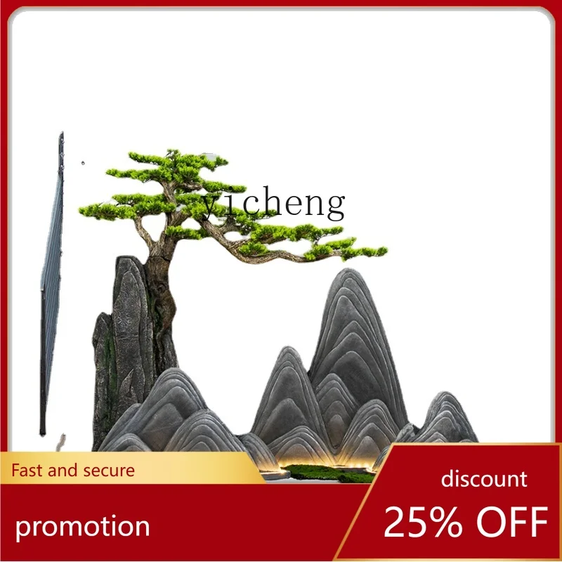 

CZ Rockery Decoration Landscape Villa Company Front Desk Indoor Landscape Layout Aisle Set Floor-Standing Decorations
