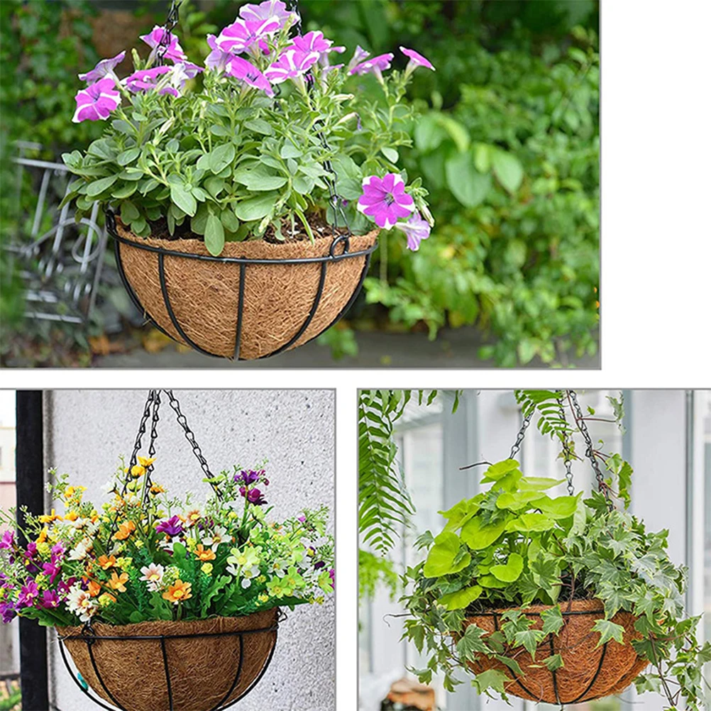 

Coconut Palm Fibre Flowerpot Liners 16 Inch Round Liners For Hanging Basket Coir Hanging Basket Replacement for