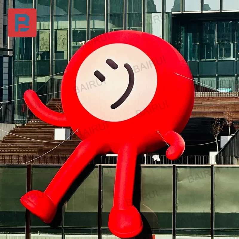 Valentine's day decoration inflatable smile face man red cartoon big ball doll birthday gift tourist attraction decoration