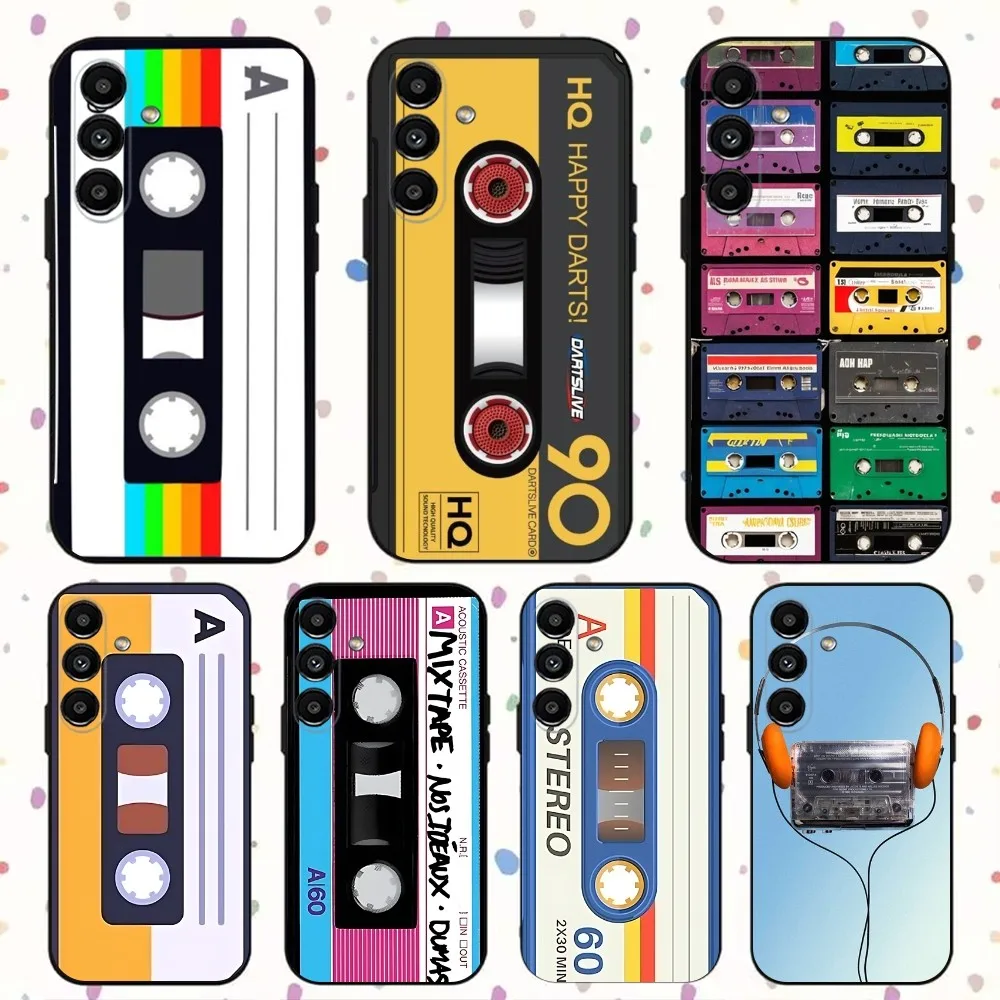 

Magnetic Radio Tape Cassette Phone Case For Samsung S24,S21,S22,S23,S30,Ultra,S20,Plus,Fe,Lite,Note,10,9,5G Black Soft Cover