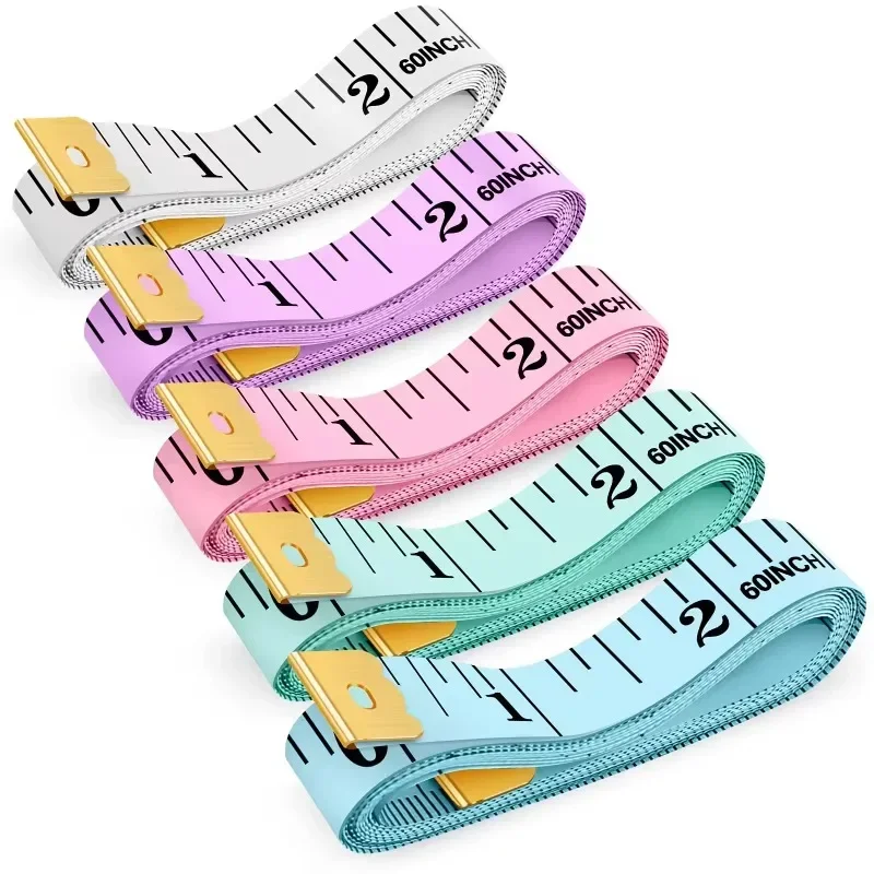 Cinta Métrica de Costura Duradera y Suave de 1.5 Metros (150 CM), Regla de Medición Corporal para Confección, PVC Plástico Amarillo de Alta Calidad