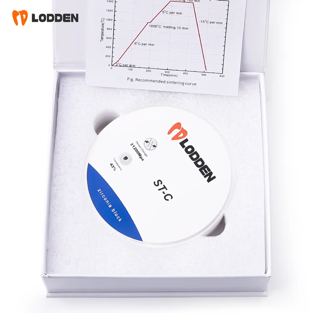 ST Color Zirconia Blocks Pre-shaded  98MM Dental Lab Materia Translucent Ceramics for CAD CAM Milling Block 10-25mm Thickness