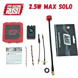 RUSH MAX Solo Tank 5.8G VTX Video Transmitter CNC shell 2.5W High Power Built-in Microphone Heat Dissipation fan For RC FPV