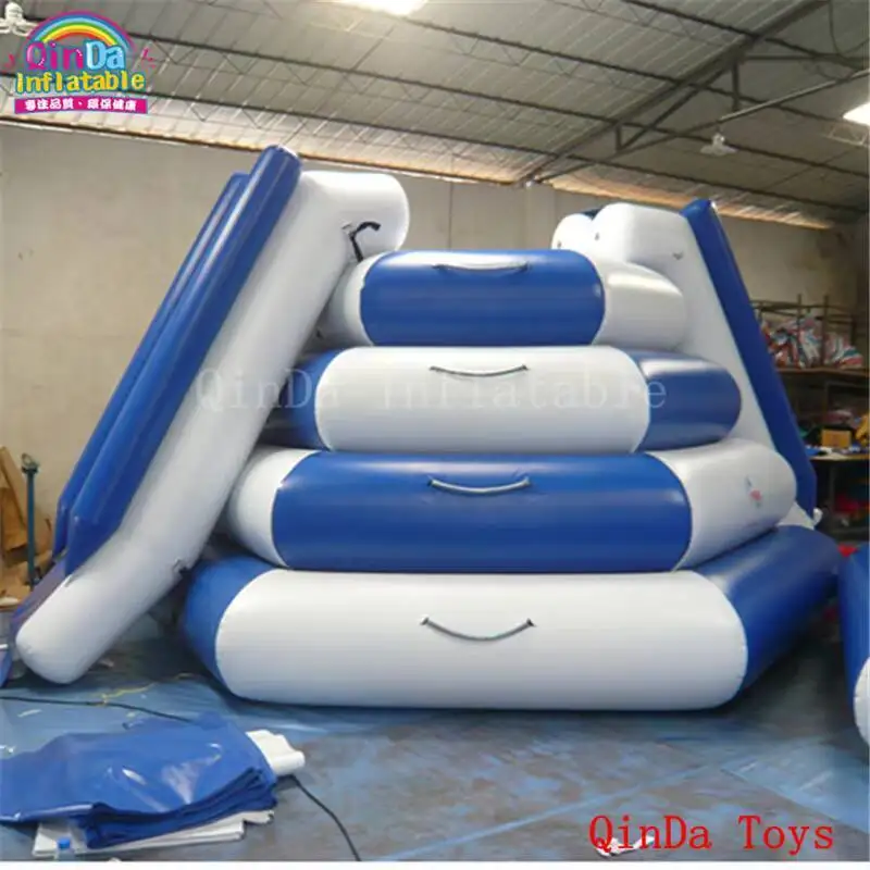 able Floating Pool Climbing Slide For Park,Inflatable Tower Slide With 0.9Mm Pvc