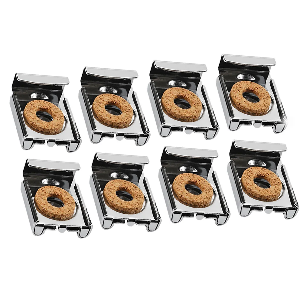 

8 Pcs Clips Spring Loaded Mirror Hanger Mount Wooden Durable Wall Spring Loaded Mirror Glass Fixing Clips Hanger Hardware