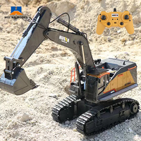 Rc Truck Huina 1:14 1592 Rc Alloy Excavator 22Ch Big Rc Trucks Simulation Excavator Remote Control Engineering Cars Toy for Boys