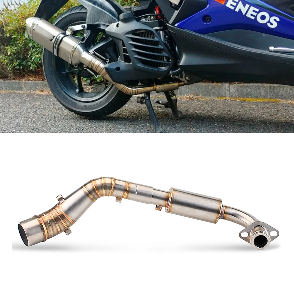 دراجة نارية العادم رأس الأنابيب الهروب الجبهة وصلة أنبوب 51 مللي متر واجهة ربط الخمار ل NVX155 AEROX155 NVX AEROX 155 #6