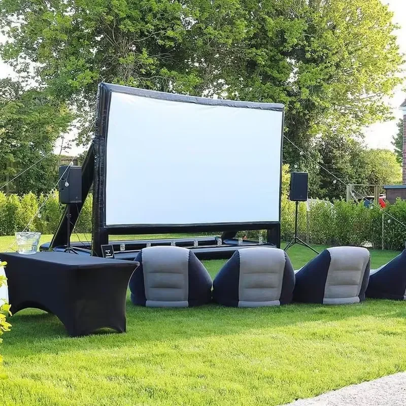 for Outdoor Mobile Air Inflatable Projector Screen Blow up Screen TV Movies Portable Projection Home Theater Screen With