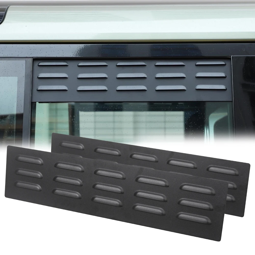 2Pcs Car Rear Window Louver Shutter Side Air Vents Shutter Cover Trim For Land Rover Defender 110 130 2020 2021 2022 2023 2024