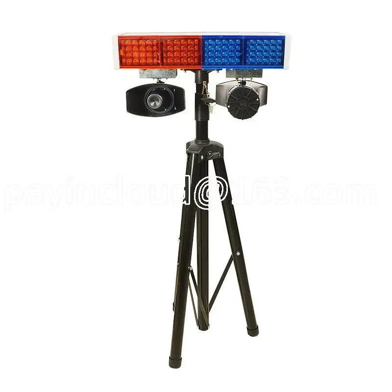 LED Acousto-optic Outdoor Traffic Safety Barricade Lamp Red Blue Construction Signal Lamp Solar Energy Double-sided Flash Lamp