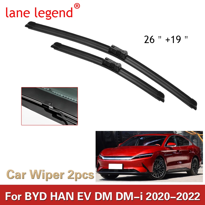 Car Front Windscreen Wiper Blades For BYD HAN EV DM DM-i 2020 2021 2022 Accessories Wiper Blade Brushes Cutter Auto Goods 2pcs