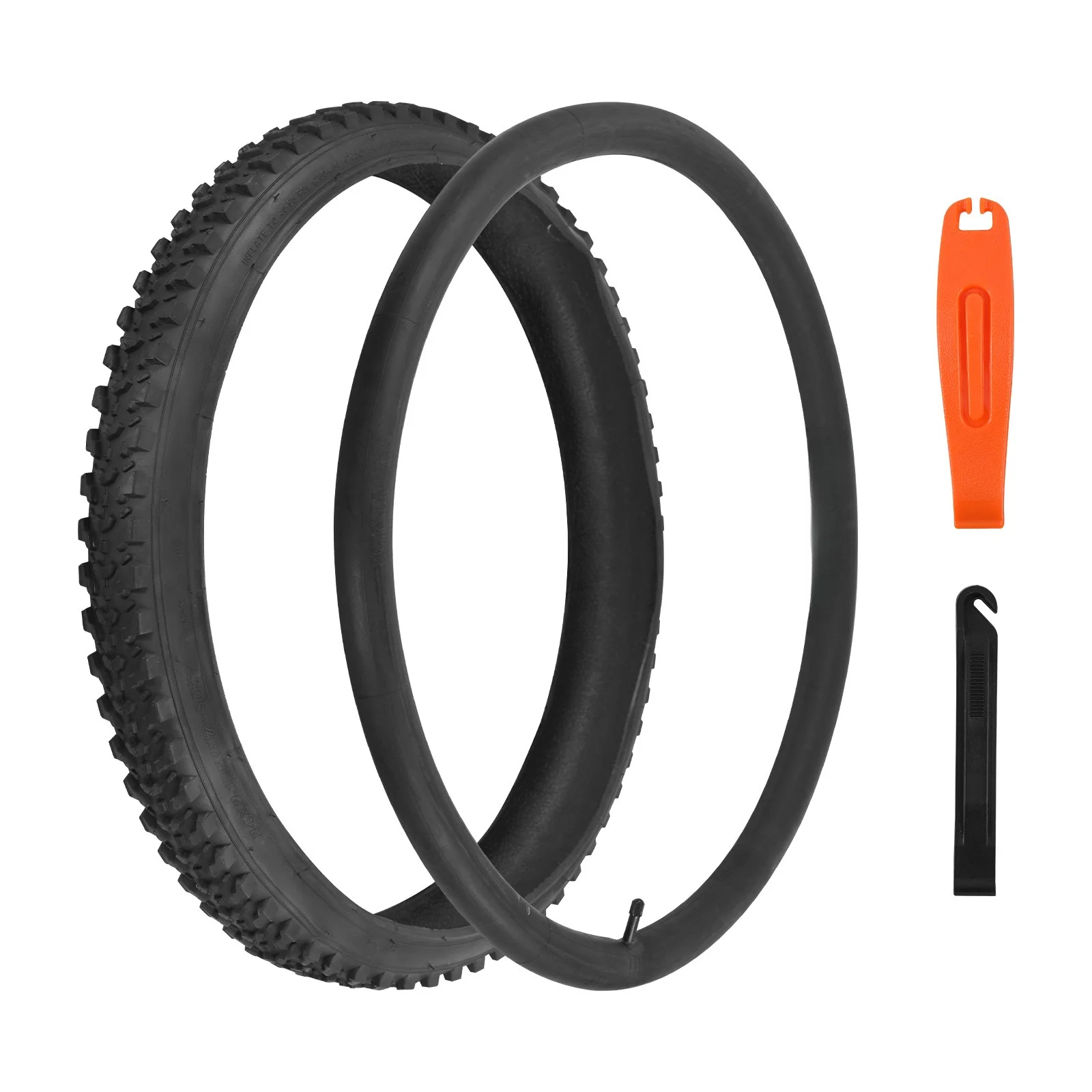 26Inch Bike Tire And Tube Set 26x1.75 Foldable Rubber Shock-absorbing For Reliable Handling Hard Dirt Surfaces Cycling Accessory