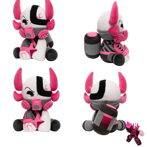 22CM Phighting Pink Bull Doll Ninja Bull Simulation Plush Doll Suitable for Fans to Collect Home Decoration
