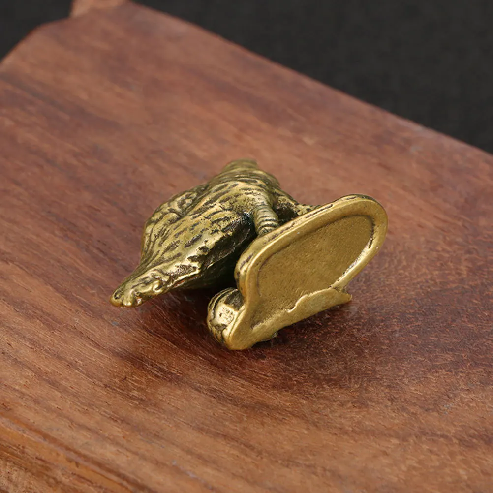 

Creative Brass Zodiac Rooster Decor Compact Size Desktop Ornament for Home Study Exquisite Animal Shape Craft Decoration