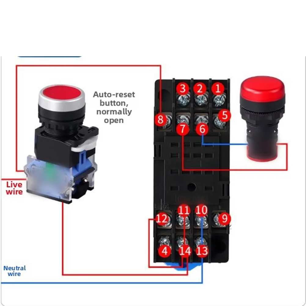 Miniature Time Relay with Dual LCD Screen Supporting Power-On Delay Instantaneous Delay and Cyclic Delay Modes