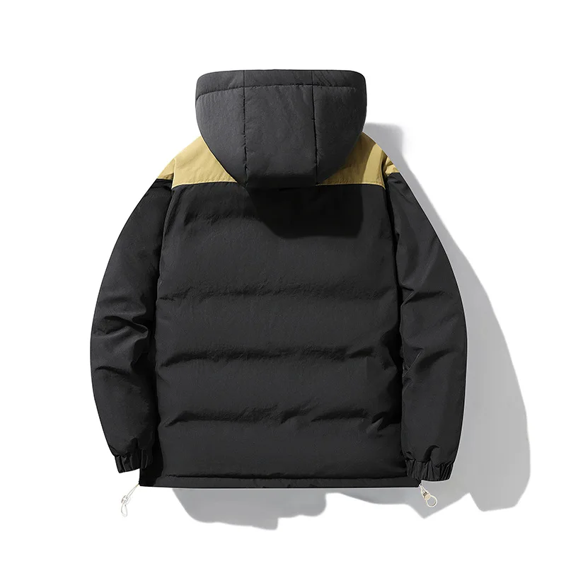 Chaqueta de invierno con cuello levantado para hombre, Parka gruesa y cálida de Color sólido, ropa de calle de moda, talla grande 6XL, 7XL, 8XL,