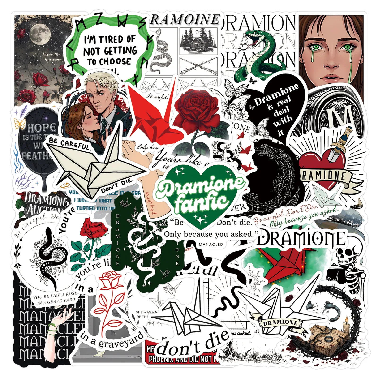 

50Pcs Cartoon Alchemised Stickers Decals For Phone Laptop Scrapbook Skateboard Guitar DIY Graffiti Aesthetic Stickers