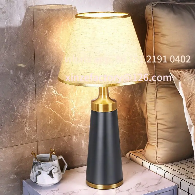 

Customizable winter table Master bedroom Bedside Antique hand touch induction Living room Study decoration Model room Desk lamp