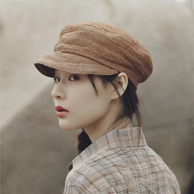 

High Quality Niche Design Fashion Wear Newsboy Cap Peaked Cap for Men and Women