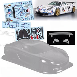 TC305 1/10 Porschee Carrera GT Clear Lexan body 190mm W/Rear Wing +Lirrors for 257mm Wheelbase Tamiya tt01 tt02 Kyosho fazer mk2