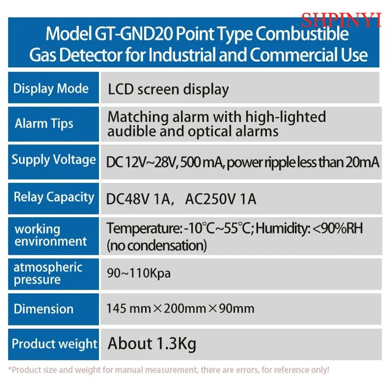 เครื่องตรวจจับก๊าซรั่ว Aikesi Gt-gnd20 Hcn แบบติดตั้งถาวร สำหรับอุตสาหกรรม/ห้องปฏิบัติการ/ครัวเรือน เครื่องตรวจจับก๊าซไวไฟพร้อมสัญญาณเตือน