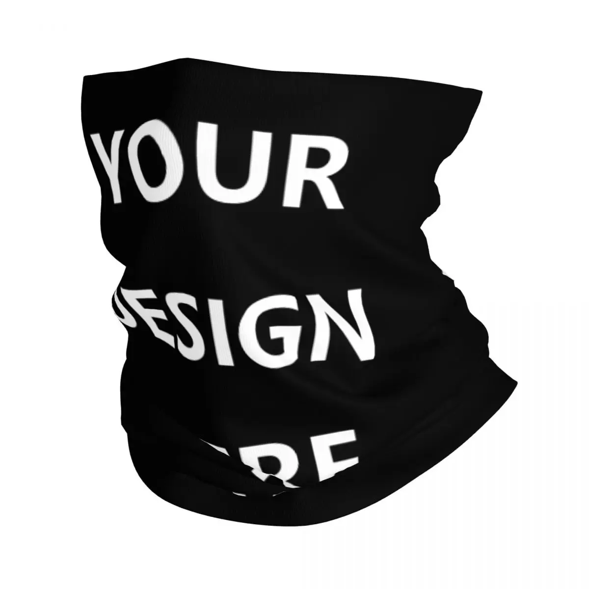 Custom Your Design Here Bandana Neck Gaiter Windproof Face Scarf Cover Men Women Add Your Own Photo Text Logo Tube Balaclava