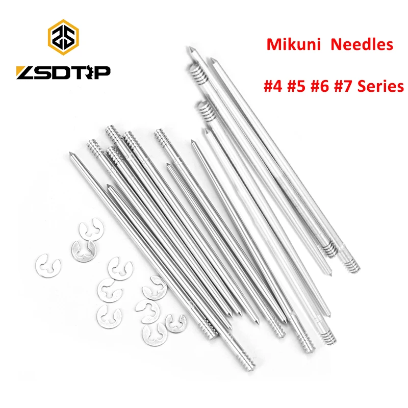 ZSDTRP Mikuni 4 5 6 7 Series Jet Needles for VM16-VM44 TM24-TM38 TM Series Flat Slide Round Slide Carburetors
