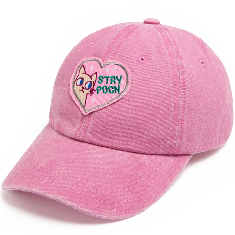 CNTANG 2024 Summer Women\'s Baseball Cap Fashion Embroid Cotton Sun Visor Casual Solid Color y2k Pink Cap For Girls Adjustable