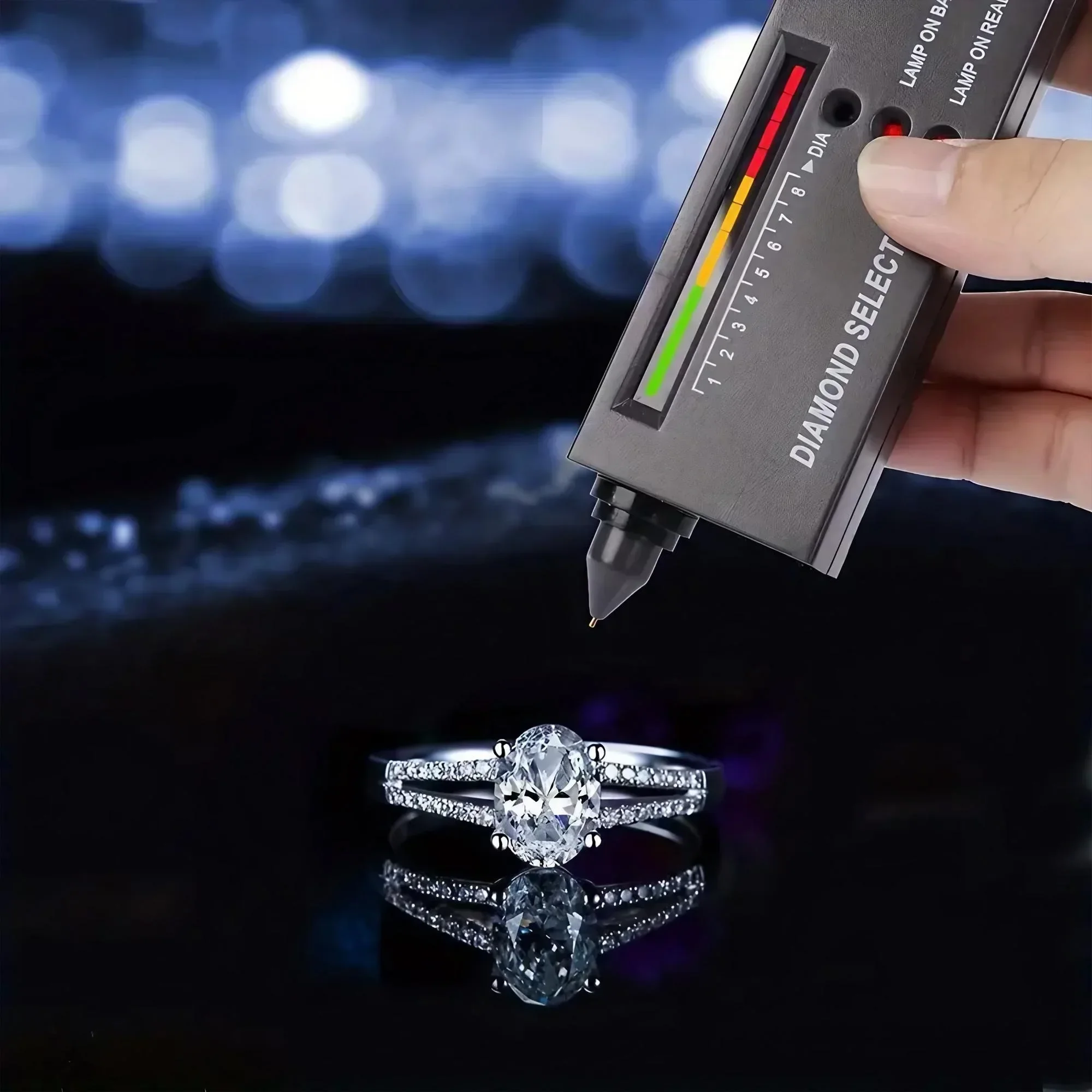 Picture 5: Portable Diamond Tester Gemstone Selector Tool Accurate LED Indicator Jewelry Test Kit for Jade Ruby Amethyst Sapphire