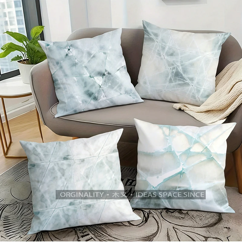Ice Cracked Throw Pillow Covers Pattern Cushion Cover Suitable for Sofa Bedroom Car Pillow Cover