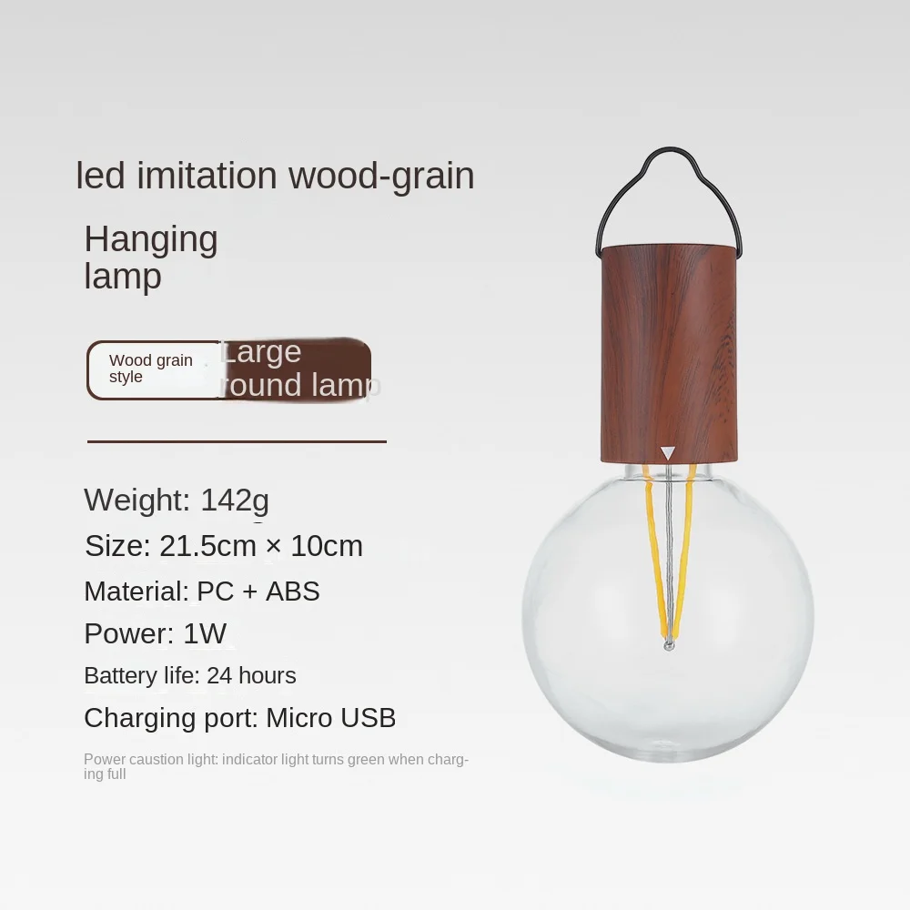 Luz de acampamento ao ar livre edison tenda bolha leite luz atmosfera luz holofote recarregável à prova dsmall água pequena noite luz