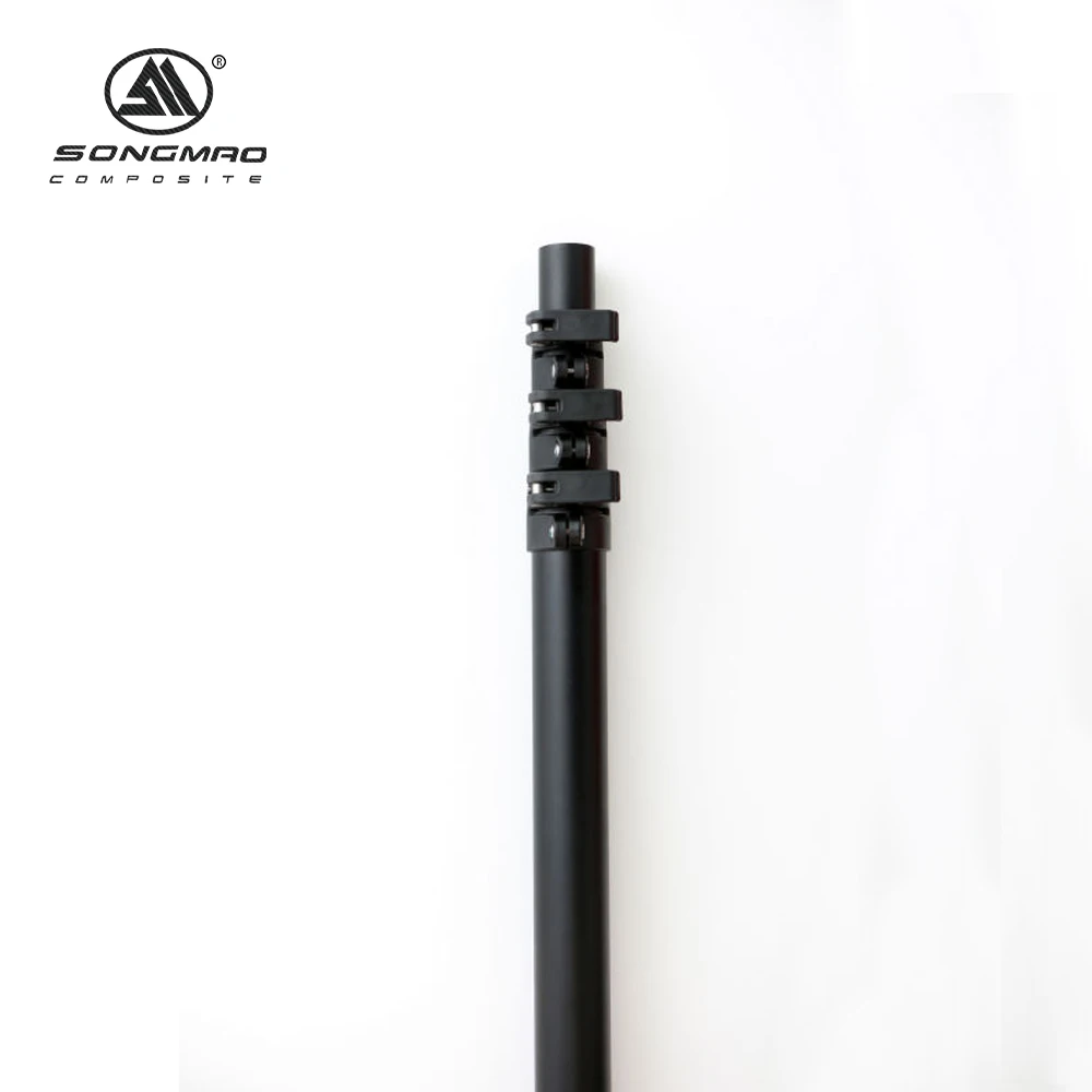 Customized 50ft 60ft 70ft 3K Carbon Fiber Extension Telescopic Pole with Clamps